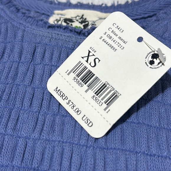 Free People | size xsmall | blue top - Picture 5 of 7